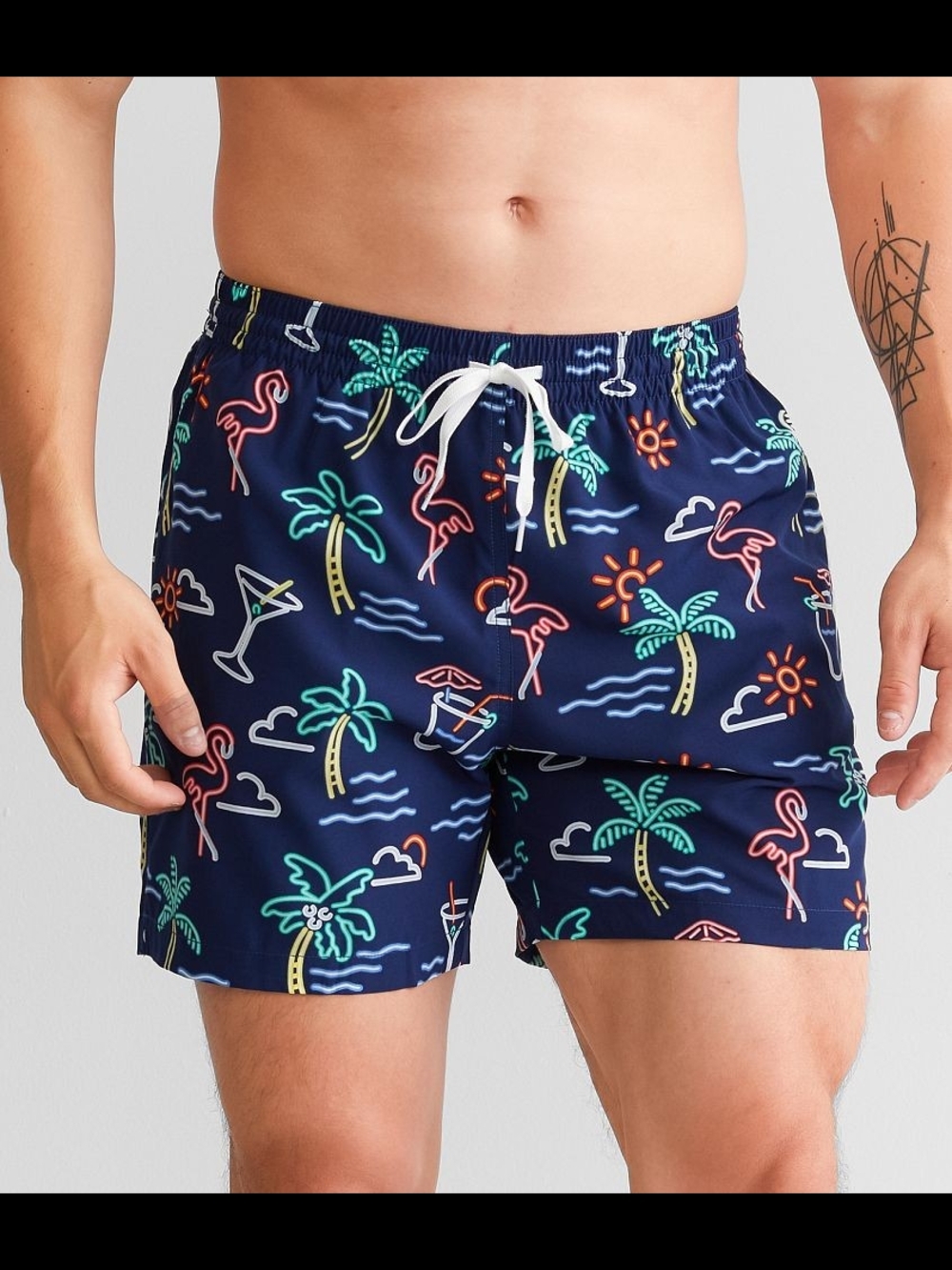 Chubbies The Neon Lights Stretch Swim Trunks Mens Size Medium